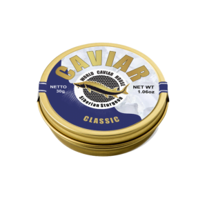 Exquisite Siberian Sturgeon Caviar in a Classic 30g Tin - Perfect for Fine Dining