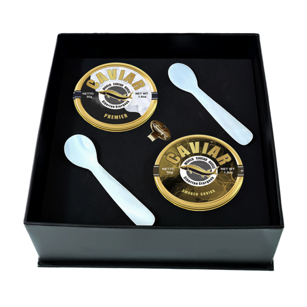 Treat yourself to the ultimate gourmet experience with our Caviar Set, comprising of 50g of Truffle Caviar and 50g of Premier Caviar.