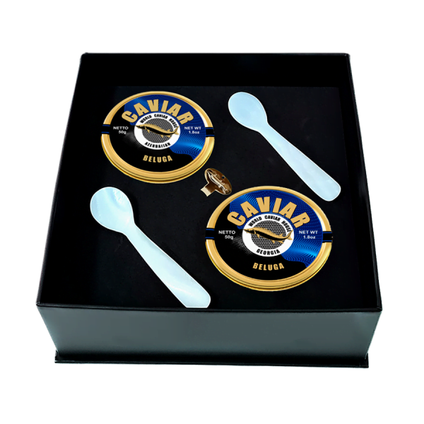 Exquisite Beluga Caviar - Savor the Delicacy with 50g x 2pcs. Available in Singapore