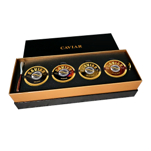 Luxury Caviar Set 50g x 4 Tins - Truffle Caviar, Smoked Caviar, Premium Caviar, Imperial Caviar - Free Delivery in Singapore