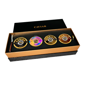 Premium Caviar Set - Sweet, Truffle, Smoked, and Imperial Caviar (4 Tins)