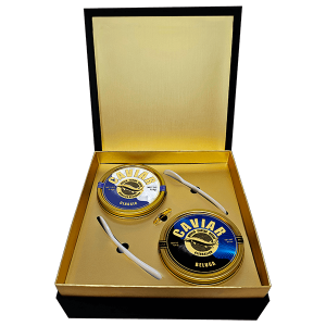 Beluga and Classic Caviar 125g set, premium caviar with free delivery in Singapore.