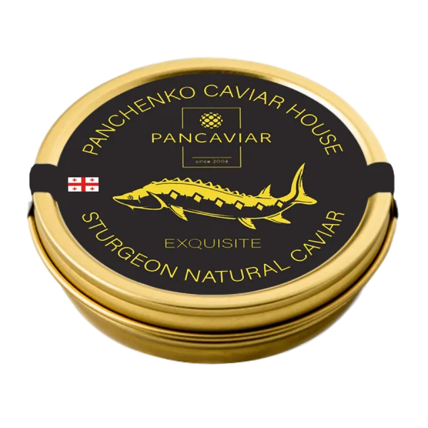 Luxury Panchenko Exquisite Caviar in Singapore, preserved in elegant tins with authentic sturgeon flavor.
