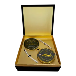 Caviar Set Black and Red – Panchenko Exquisite 100g and Smoked Salmon Caviar 100g