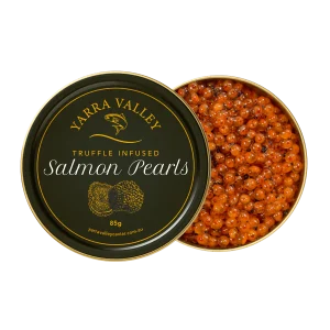 Truffle infused Atlantic salmon roe 85g with black winter truffle — Yarra Valley Caviar, Australia